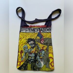 Homemade System of a Down handbag. Made from vintage tshirt from 1999ish concert